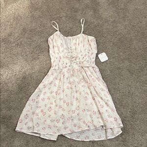 Altar'd State Cream and Pink Floral Women’s Dress